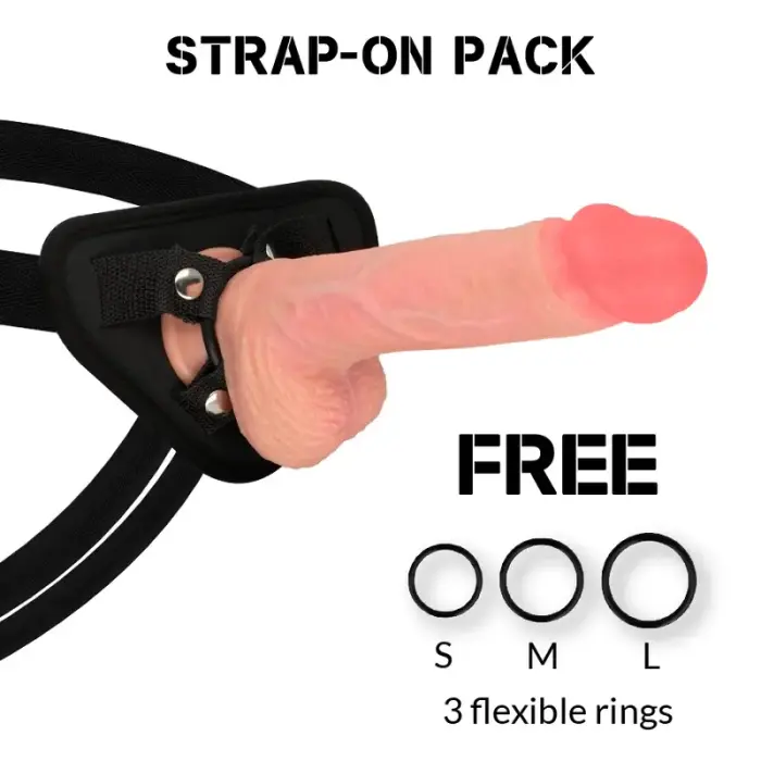 RockArmy Spitfire Liquid Silicone System Strap-On Dildo Set – 21 cm (8.3″) – Skin