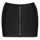 Cottelli Party Rock Strasszip mini skirt – black – S — Photo 7