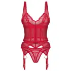 OBS Cupide Desir korsetes komplekts ar stringiem – sarkans – 2XL/3XL — Foto 5
