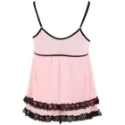 Комплект бэбидолл и стринги – розовый – 2XL Фото num