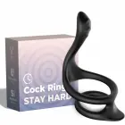 ARMONY Tail Double Ring Black – Anatomical Silicone Dual Support System — Photo 1
