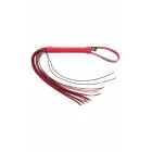 Sportsheets Ex's & Oh's Crystal Flogger – faux leather flogger with crystal strands – red – 60.9 cm — Photo 3