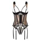 Obsessive Soranna Corset with Open Cups and Crotchless Thong – 2XL/3XL — Photo 6