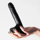 Inviktus - skysto silikono dildo – 19 cm (7″) – juodas — Nuotrauka 8
