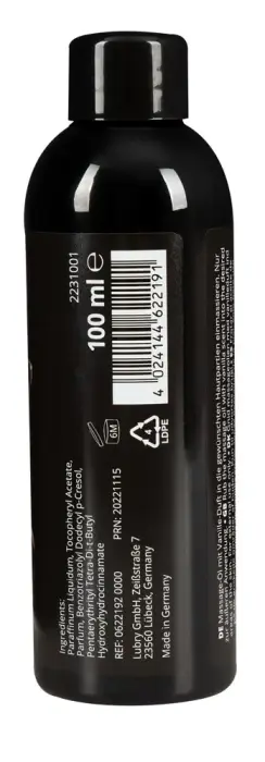 Vaniļas erotiskā masāžas eļļa – 100 ml Foto 3