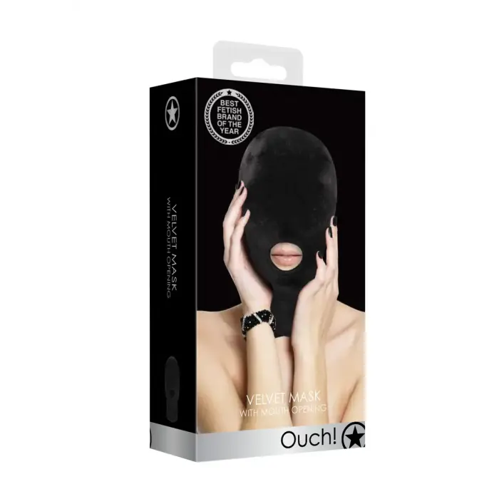 Ouch! Stretchy Fetish Hood Mask – Black