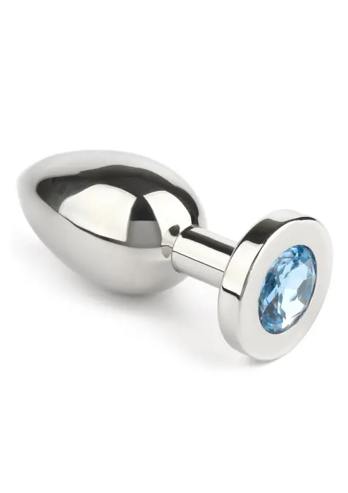Jeweled Butt Plug – M – Blue