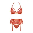 Obsessive 838-SEG-3 кружевной комплект белья – красный – L/XL — Фото 4