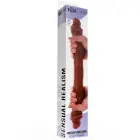ToyJoy Get Real divslāņu dildo ar priekšādiņu – 46 cm (18″) – miesas krāsa — Foto 3