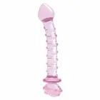 GLAZE GLASS Rosebud Spiral – borosilikaatklaasist dildo – läbipaistev – 23 cm — Foto 2