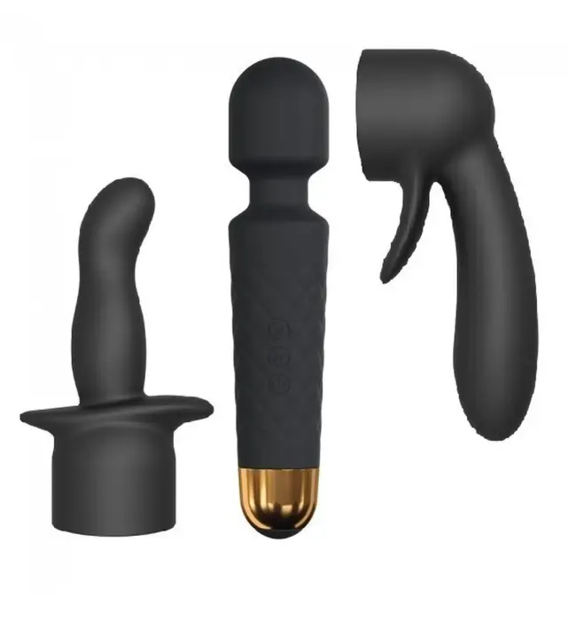 Marc Dorcel Wanderful komplekts – 20 cm (7.9″) – melns