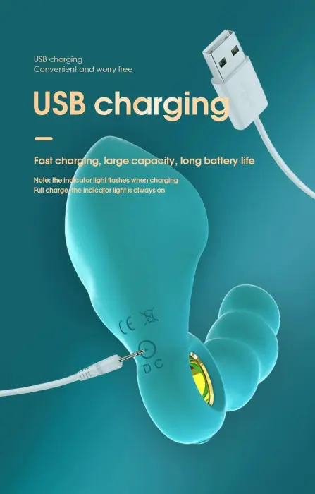 Stymulator-Angelo meeste prostata kolmekordse stimulatsiooni dildo – 15 cm – Sinine Photo