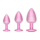 Ouch! Paris Collection – metalinių analinių kamščių rinkinys – rožinis – 3 vnt. — Nuotrauka 3