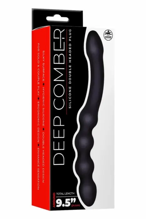 NMC Double Headed Plug – силикон – чёрный – эргономичный – 24,1 см