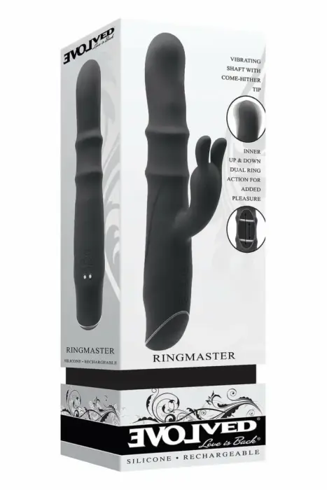 EVOLVED RINGMASTER Multi-Function Silicone Device – dual motor – 23.1 cm