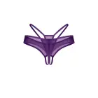 Vibres Mesh Thong with Open Crotch – Purple – L/XL — Photo 4