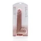 Ypač didelis tiesus dildo su sėklidėmis – 35.5 cm (14″) – kūno spalva — Nuotrauka 2