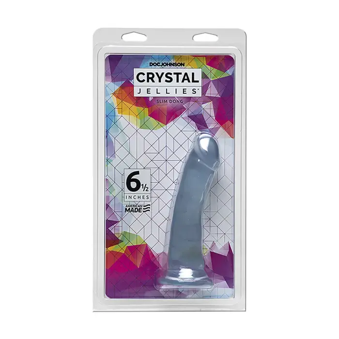 Slim šaurs dildo – 15 cm (6″) – Caurspīdīgs