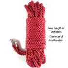 Rebellion Reign Silky Bondage Rope – bondage rope – polyester – red – 10 m — Photo 2