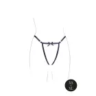 Aimé Brief with Open Crotch and Back, Adjustable Straps and Golden Details – Black – One Size — Photo 11