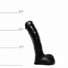 All Black reālistisks dildo – 20 cm (8″) — Foto 1
