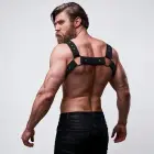 Fetish Submissive Attitude Adjustable Neoprene Chest Harness for Men – Black – One size — Photo 5