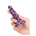b-Vibe Novice Leopard Plug – kompaktiškas vibruojantis silikoninis kištukas, 15 programų, 10 cm — Nuotrauka 4
