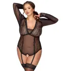 Cottelli Curves Body Lace Bodysuit – Black – 4XL — Photo 2