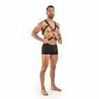 Rocco regulējama mākslīgās ādas BDSM siksna – melna — Foto 5