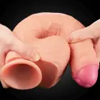 LoveToy Dual Layer Platinum Silicone Cock – realistic dual-layer dildo with suction cup and balls – 28 cm (11'') — Photo 5