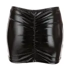 Cottelli Collection Wetlook Mini Skirt with Ruffled Back – Black – XL — Photo 7