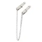 Modern Zinc Alloy Nipple Clamps with Chain – Silver — Photo 1