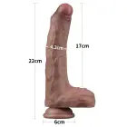 LoveToy Dual Layered Silicone Cock – realistic dual-layer silicone dildo – 21.6 cm — Photo 15