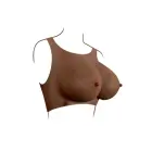 Gender X Undergarments Plate silikona krūšu veste – E kausiņš – tumšs miesas tonis — Foto 5