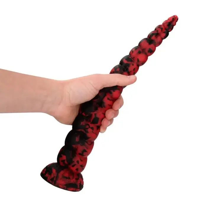 Fiction Cock Infernal Tentacle Demon – anālā čūska no šķidrā silikona – sarkana/melna – 35 cm