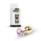 Plug-Jewellery Gold анальная пробка с розовым камнем – 7 cm (2.8″) — Фото 11