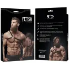 Fetish Submissive Attitude Men’s Crossed Shoulder Vegan Leather Harness – One Size – Black — Photo 2
