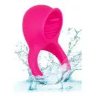 Vibrating Cock Ring with Teasing Tongue – Pink — Photo 7
