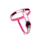 Stainless Steel Adjustable Female Chastity Belt – Pink — Photo 5