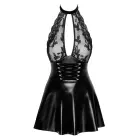 Noir Orgia Exclusive мини-платье с бретелями на шее и шнуровкой – чёрное – L — Фото 6