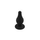 Plug-SD.Model 2 M. divslāņu vibrējošs teksturēts anālais spraudnis ar piesūcekni – 7.2 cm (2.8″) – Melns — Foto 2