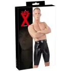Latex Cycling Shorts with Penis/Testicle Sleeve – Black – S — Photo 1