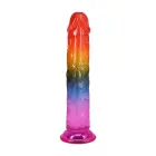 Klasisks dildo – 19.7 cm (7.75″) – varavīksnes krāsu — Foto 3