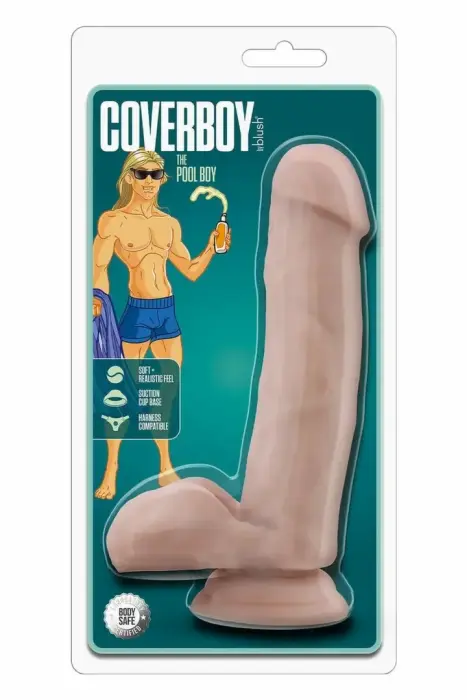 COVERBOY The Pool Boy – анатомический фаллоимитатор из ПВХ на присоске – телесный – 17,7 см