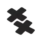 Boundless 2 Nipple Cover Set – Cross – Black Photo