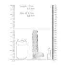 Reālistisks dildo ar sēkliniekiem un piesūcekni – 15 cm (6″) – Caurspīdīgs — Foto 5
