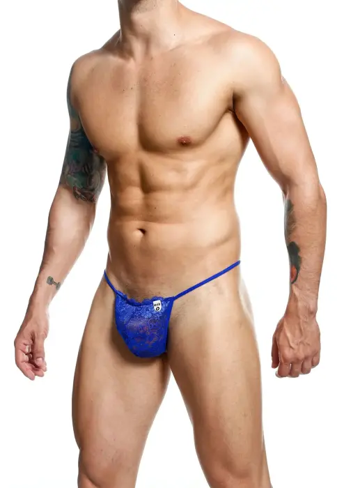 MOB Lace Thong – Royal Blue – S/M