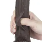 LoveToy Sliding Skin Dual Layer Dong – reālistisks dildo – TPE – melns – 22,9 cm — Foto 14