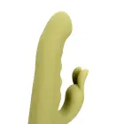 Itin minkštas besisukantis triušio vibratorius – 18 cm (7″) – žalias — Nuotrauka 7