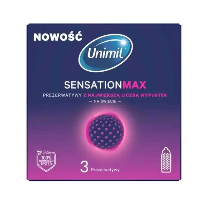 Unimil Sensation Max Dotted Condoms – 3 pcs